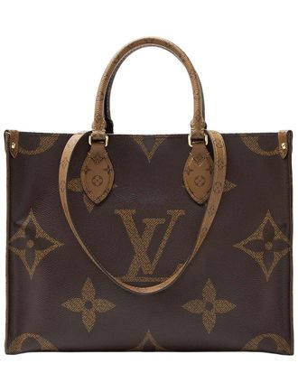 Louis Vuitton Brown Giant Monogram Canvas Onthego Mm (Authentic Pre-Loved)
