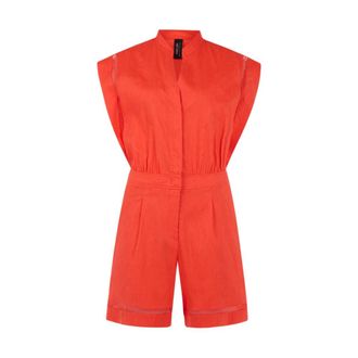 Marc Cain Jumpsuits & Playsuits, Dames, Rood, XL, Linnen, Linnen Blend Jumpsuit