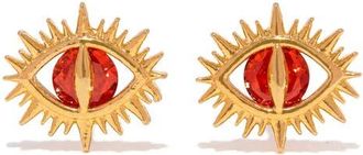 Girls Crew Lord of the Rings Eye of Sauron Stud Earrings in Gold/red at Nordstrom