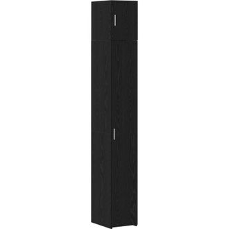 vidaXL Gabinete de Almacenamiento Slim Roble negro 30 x 42.5 x 225 cm vidaXL