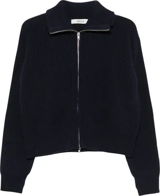 Jucca Ribbed-Knit Zip-Through Knit
