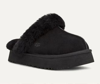 UGG Disquette 1122550-BLK Slippers Womens Black Sheepskin Platform RHS8359