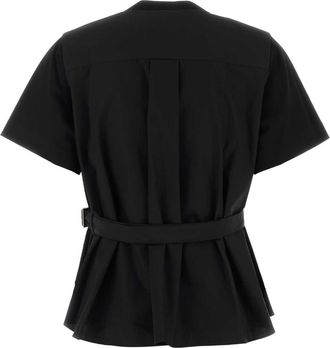 sacai Cotton T-Shirt - Black