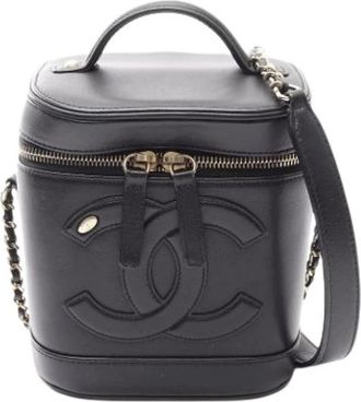 Chanel Pre-owned Vintage Handbag - Dames - Vintage Handtas - Zwart - ONE Size - Leer - Vintage