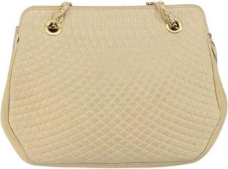 Bally Vintage, unisex, Beige, ONE Size, Leer, Pre-owned Vintage Chain Shoulder Bag