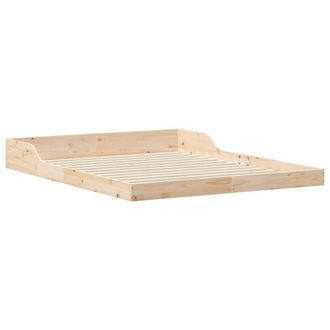 Berkfield Home Brown 160 x 220 cm Solid pine wood in Natural