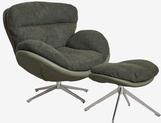 Sklum Sill&oacute;n Con Reposapi&eacute;s Giratorios En Tela Boucl&eacute; Amanda Sklum