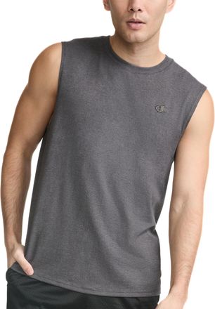 Champion Mens Classic Jersey Muscle T-shirt Shirt, Granite Heather, M UK