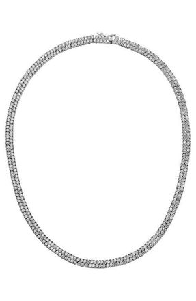 Lili Claspe Rosaline Tennis Bracelet in Silver at Nordstrom