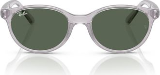 Ray-Ban Kids 45mm Oval Sunglasses in Transparent Grey at Nordstrom