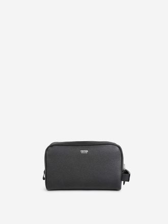 Tom Ford Leather Logo Toiletry Bag
