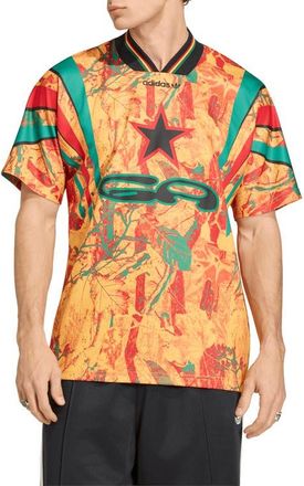 adidas Ghana Graphic Jersey in Green/Yellow/Better Scarlet at Nordstrom, Size Xx-Large