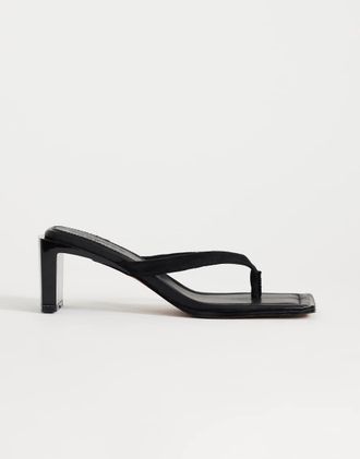 Topshop Sadie - Infradito nere con tacco-Nero
