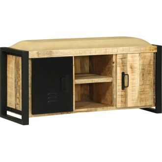 vidaXL Vidaxl - Banco Marr&oacute;n 100 X 35 X 50 Cm Madera Maciza De Mango