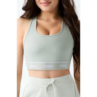 Guess Alba Sports Bra in Light Green at Nordstrom, Size X-Small