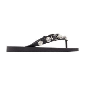 Balenciaga Cagole Thong Sandal - female - Balenciaga - Flip Flops - Black - 3 UK - Shoes