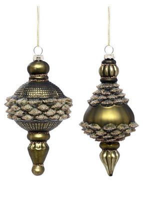 Mark Roberts Antique Drop Ornament, Set of 6 in Moss Green at Nordstrom