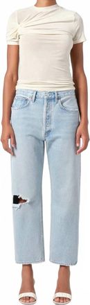 A Gold E 90S Crop Mid Rise Straight Jeans In Segment