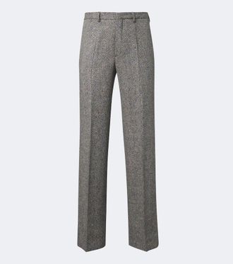 Dries Van Noten Checked wool straight pants