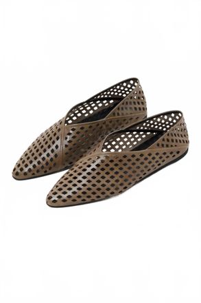 Closed Womens Ballerina Shoe In Chino Green