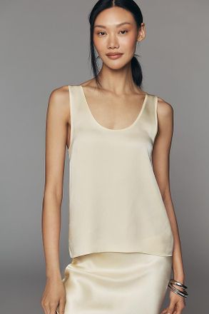 Anine Bing Silk Scoop Tank Top