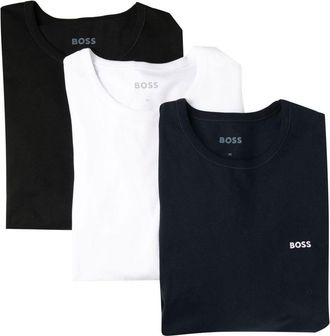 BOSS set of three long-sleeve T-shirts - men - Cotton - M - Black