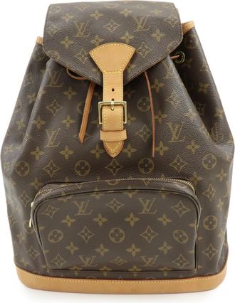 Louis Vuitton Vintage Montsouris Monogram Canvas Brown Canvas Backpack Bag (Pre-Owned)