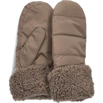 Markberg Accessoires, Dames, Bruin, L, Stijlvolle Bruine Teddy Handschoenen