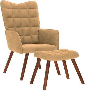 vidaXL Sill&oacute;n De Relax Con Reposapi&eacute;s Terciopelo Marr&oacute;n Vidaxl