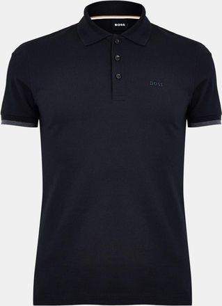 HUGO BOSS Mens Phillipson Collared Neck Short Sleeve Polo Shirt in Open Blue - Size X-Large