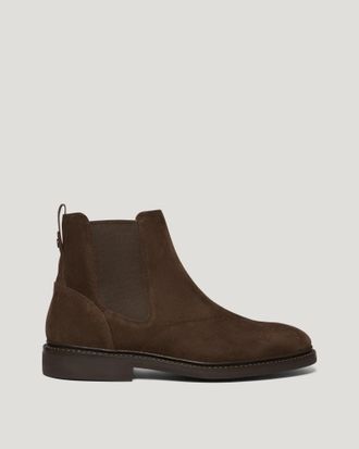 Belstaff Roebuck Boot Mens Suede Dark Brown Size UK 11