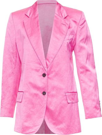 Tom Ford satin handstitched lapel oversized blazer jacket