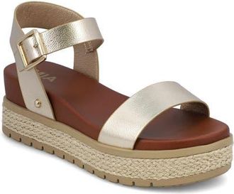 Mia Kenji Espadrille Wedge Sandal in Gold at Nordstrom, Size 7.5