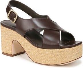 Vince Clementina Slingback Platform Sandal in Cacao Brown at Nordstrom Rack, Size 8.5