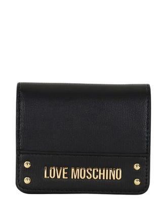 Love Moschino logo-lettering wallet - women - Polyurethane - One Size - Black
