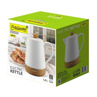 Maestro Feel Hervidor Mr-076 Blanco Cer&aacute;mico 1800 W 2 L