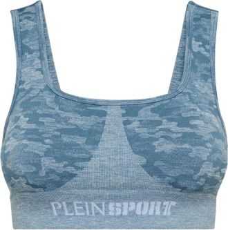 Plein Sport Reggiseno sportivo con stampa camouflage - Blu