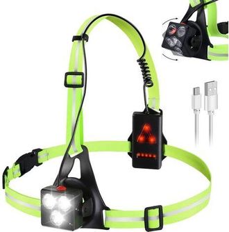 OEM Luz Para Correr, Luz De Pecho Recargable Por Usb, Luz De Torso Para Correr De 500 L&uacute;menes, &Aacute;ngulo Ajustable De 120&deg;, Luz Para Trotar Con Tiras Reflect