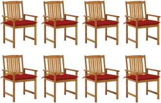 vidaXL Sillas De Jard&iacute;n Con Cojines 8 Uds Madera Maciza De Acacia Vidaxl