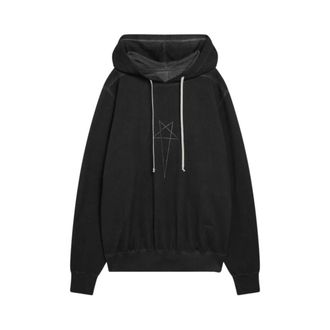 Rick Owens Heren, Sweatshirts & Hoodies, Zwart, Maat: XL Katoen