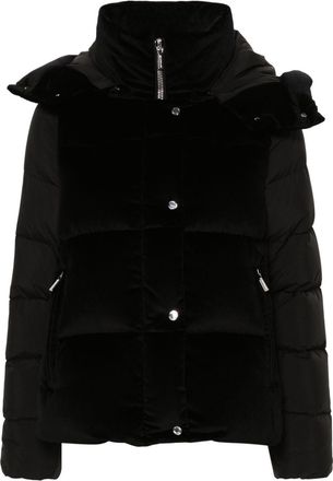Moorer Lavy jacket - women - Cotton/Polyamide/Polyester/Real Feather Down - 44 - Black