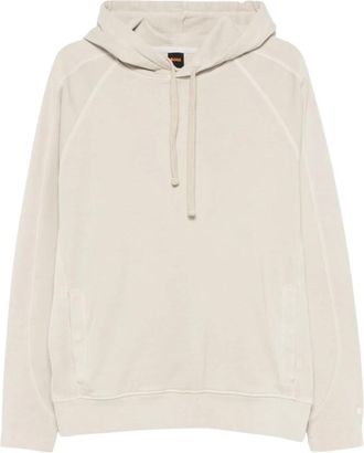 HUGO BOSS Hoodies - Heren - Hoodies - Beige - M - Katoen - Hoodies & sweatvesten