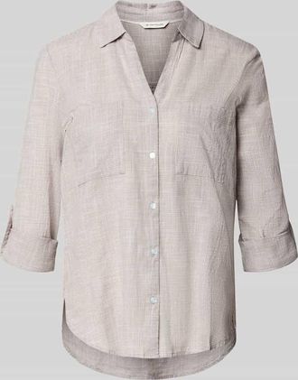 Tom Tailor Regular Fit Hemdbluse aus reiner Baumwolle in Taupe, Gr&ouml;&szlig;e 34