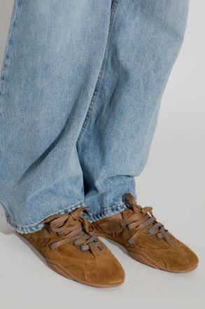Acne Studios Leather Sports Shoes, Womens, Brown