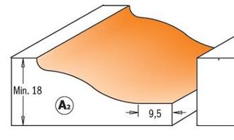 CMT 990.504.11 Fresa Para Plafones Hor.c/rodam.hm S=12 D=89x15 (a2)