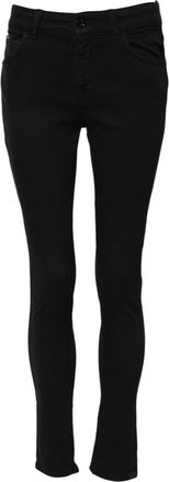 Dolce & Gabbana Womens Black Cotton Skinny Mid Waisted Denim Jeans Elastane Clothing