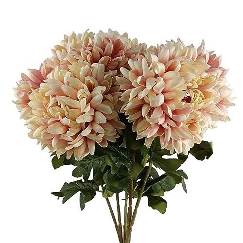 Jojofuny Knstlicher Rosenstrau 11 Kpfe Rosa - Wetterfeste Kunstblumen  Fr Innen & Auen, Langlebige Deko