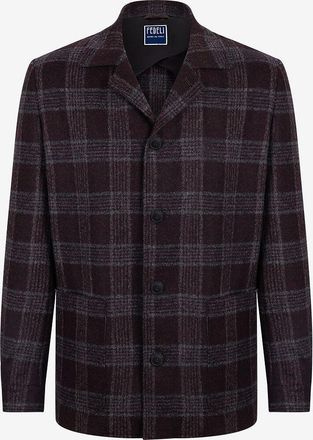 Fedeli Karierte Hemdjacke aus Alpakawolle und Schurwolle