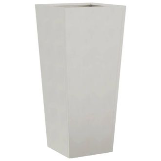 Berkfield Home Garden Planter 35x35x75 cm Stainless Steel in Light Grey | Size: 35 x 35 x 75 cm