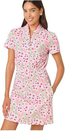 Lilly Pulitzer Love Active Dress UPF 50+ Womens Dress Conch Shell Pink Lil Sunny Daisies : XXS, Nylon/Spandex